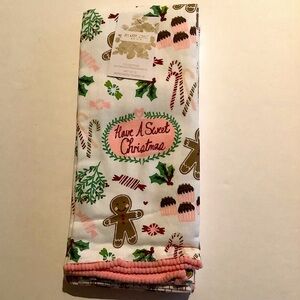 Shabby Chic Have A Sweet Christmas Pink Kitchen Dish Towels New